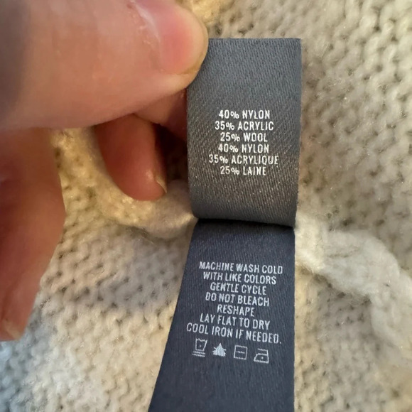 Aerie Cream Wool Blend Oversized Cardigan - Picture 3 of 3